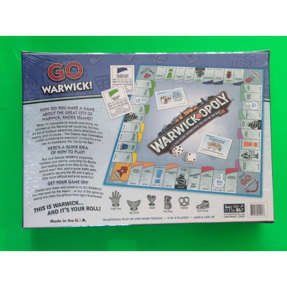 Warwick-Opoly A Property Trading Game Celebrating Warwick Rhode  Island Sealed - Picture 2 of 2